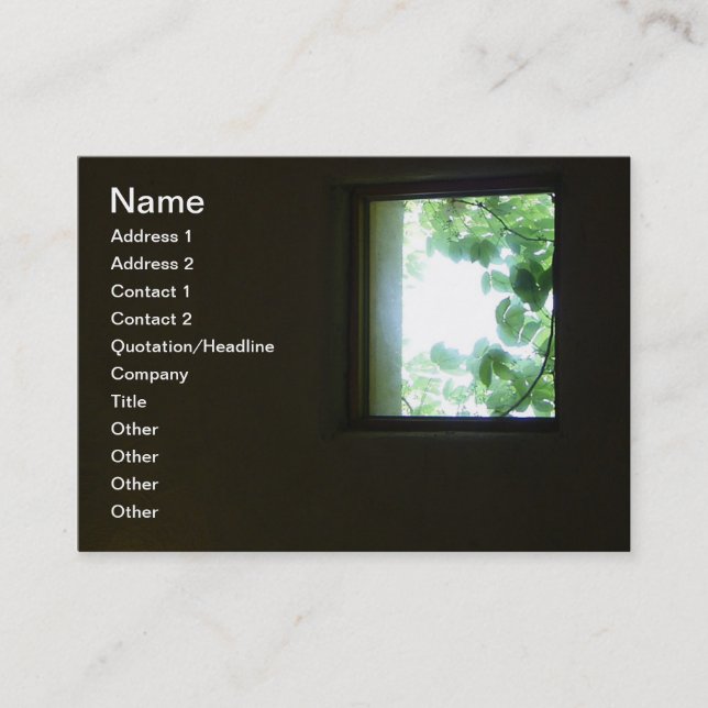 ©Window/ Zen Photography  Business Card (Front)