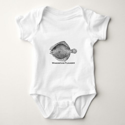 Windowpane Flounder Baby Bodysuit