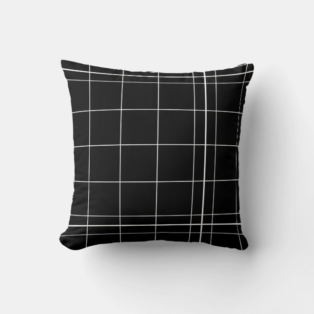 Windowpane Plaid Throw Pillow (Front)