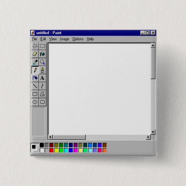 Windows 95 MS Paint Button (Front)