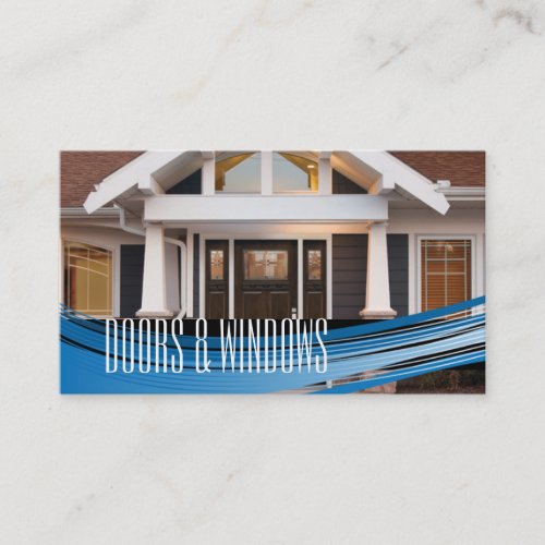 Windows and Doors Installers Construction Business Card