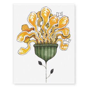 Windows and Dreams Flower Temporary Tattoos