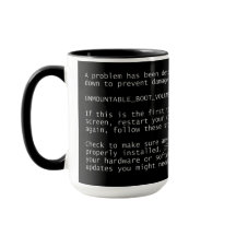 Windows Blue Screen of Death - BSOD - Black Mug