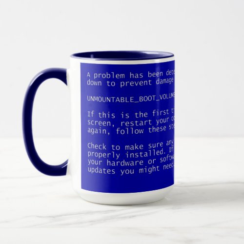 Windows Blue Screen of Death _ BSOD _ Mug