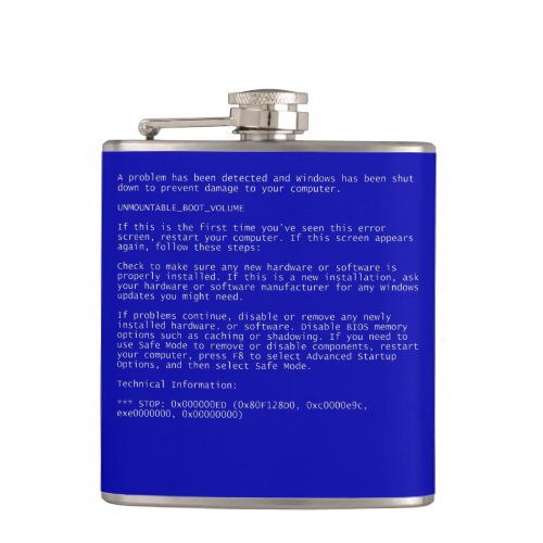 Windows Blue Screen of Death Error Flask EN