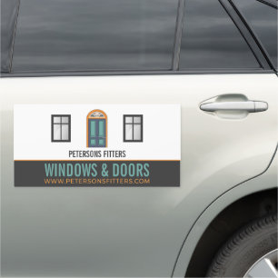 Windows & Doors, Window & Door Fitter Company Car Magnet