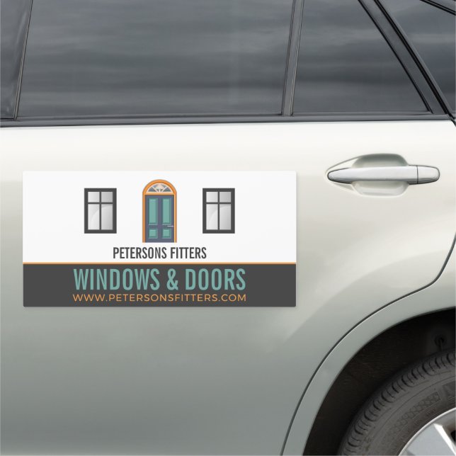 Windows & Doors, Window & Door Fitter Company Car Magnet (In Situ)