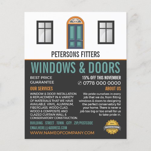 Windows  Doors Window  Door Fitter Company Flyer