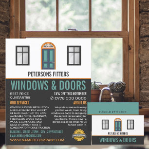 Windows & Doors, Window & Door Fitter Company Flyer