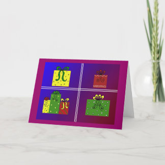 Windows Full of Packages Holiday Card