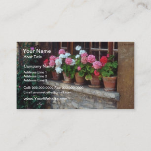 Windows In Perouges flowers Business Card