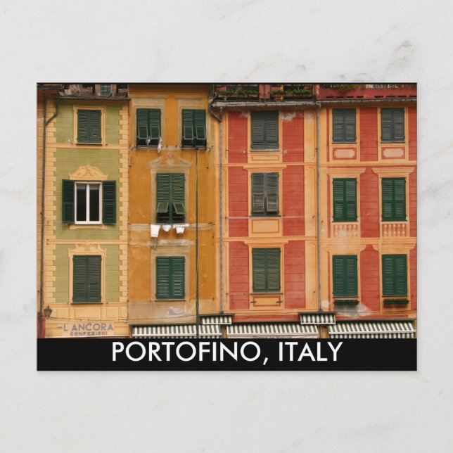 Windows in Portofino, Italy Postcard (Front)