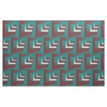 Windows in teal burgundy white fabric