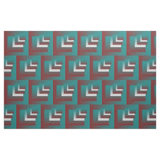 Windows in teal burgundy white fabric