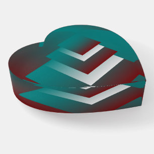 Windows in teal burgundy white paperweight