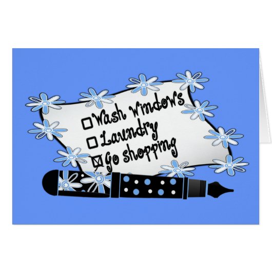 Windows, Laundry or Shopping! Cards (Front Horizontal)