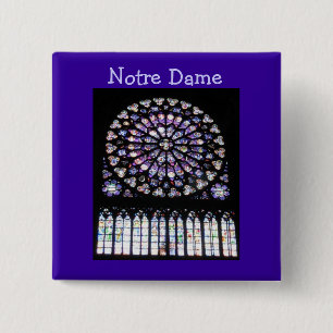 Windows of Notre Dame Pinback Button