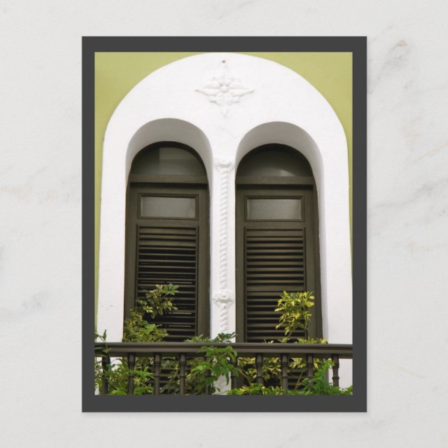Windows of Old San Juan, Puerto Rico Postcard (Front)