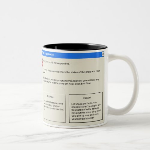 Windows XP Dialogue Box revamped Two_Tone Coffee Mug
