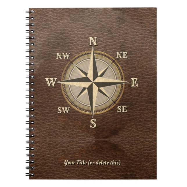 Windrose Notebook with customizable Title (Front)