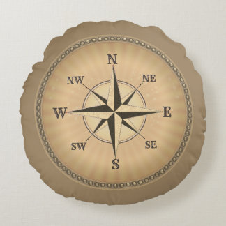 Windrose Round Pillow