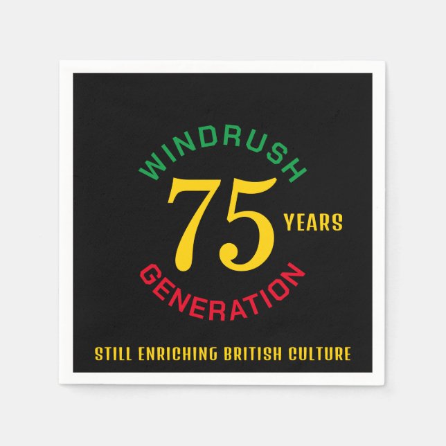 Windrush 75th Anniversary Napkins (Front)