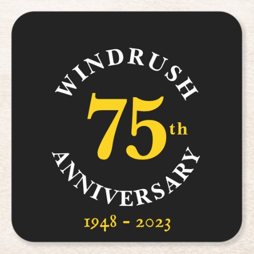Windrush 75th Anniversary Square Paper Coaster