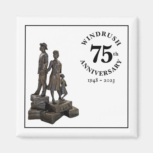 Windrush 75th Anniversary Statue Magnet (Front)