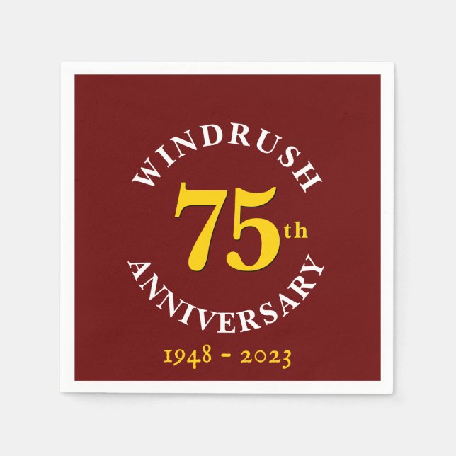 Windrush Generation 75th Anniversary Paper Napkins (Front)