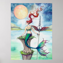 Winds of Ireland Fantasy Mermaid Art Poster
