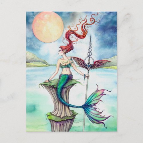 Winds of Ireland Mermaid Art Postcard