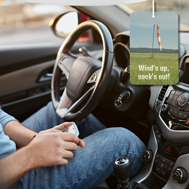 Wind's up,sock’s out, Photo, Funny, Aviation,Cool Air Freshener (Creator Uploaded)