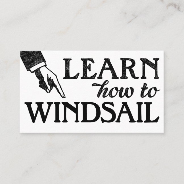 Windsailing Lessons Business Cards – Fun Retro Vintage