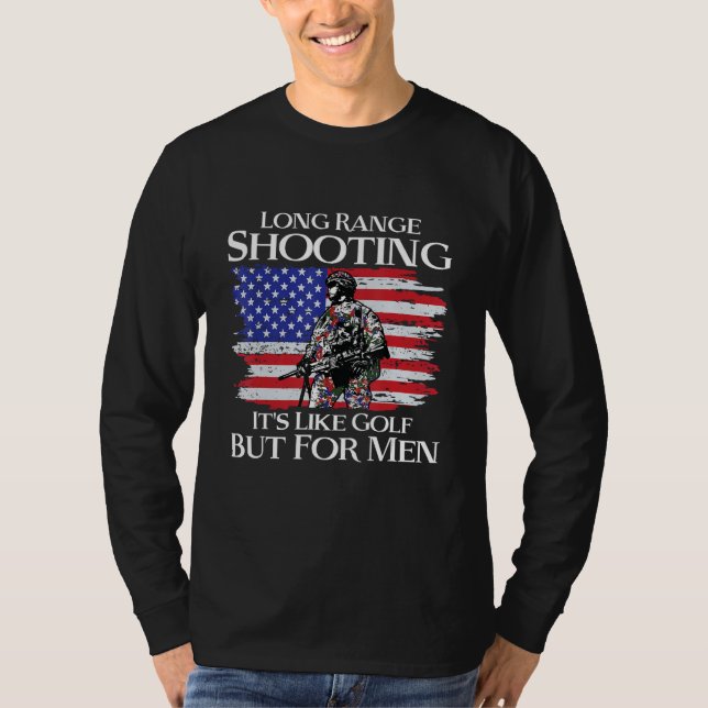 Windscreen shooting is like golf for men's pistol  T-Shirt (Front)