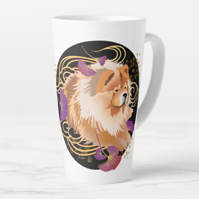 WINDSONG - Chow  17 ounce Latte mug  (Right Angle)