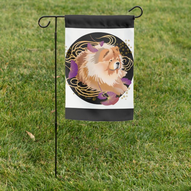 WINDSONG - Chow  garden flag (In SItu)