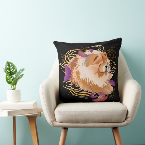 WINDSONG _ Chow  throw pillow 2 sizes