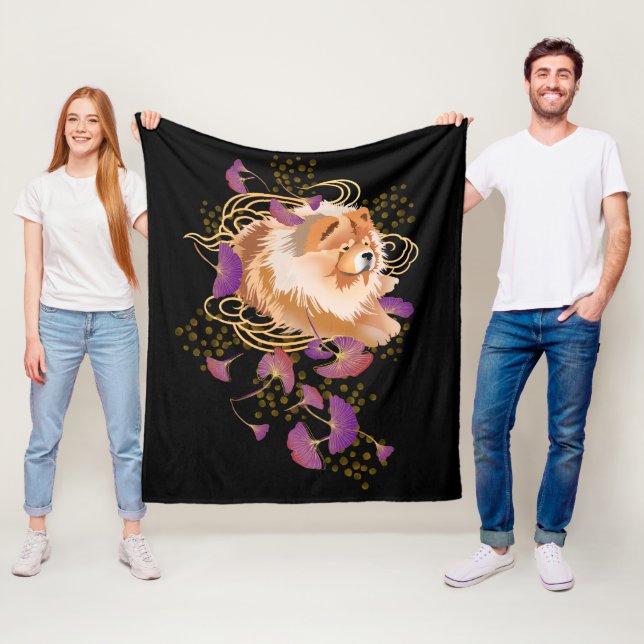 WINDSONG version 2  -Chow  fleece blanket (In Situ)