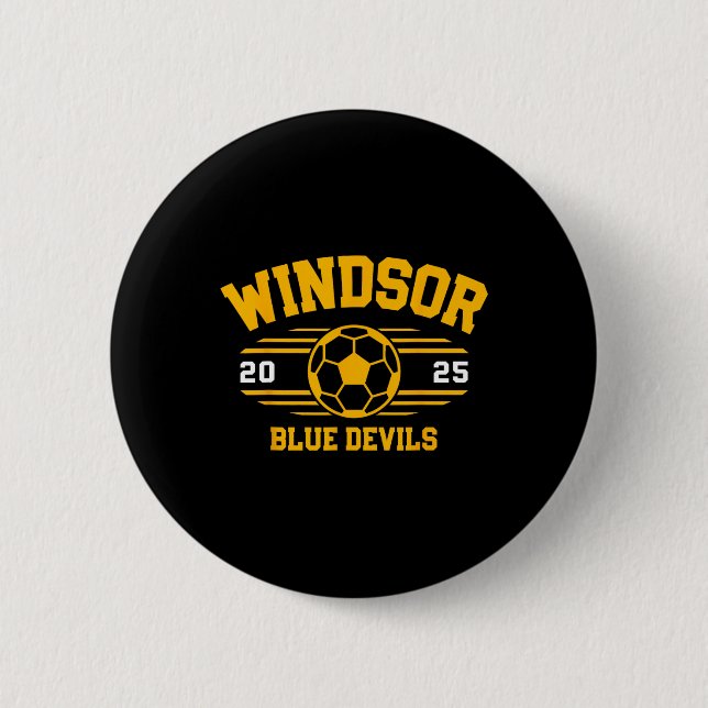 Windsor Blue Devils Soccer Byll 2025  Button (Front)