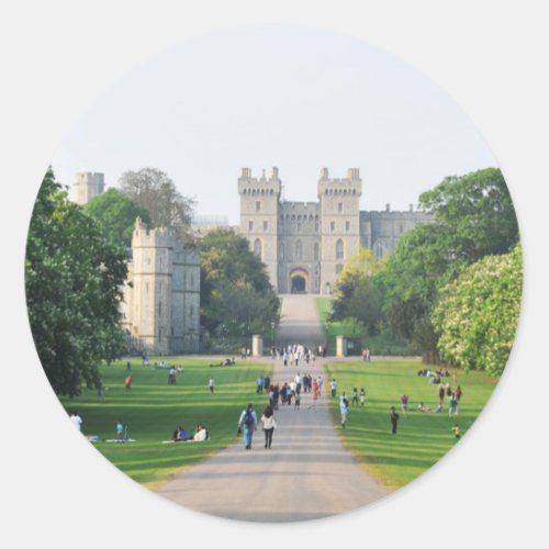 Windsor castle classic round sticker