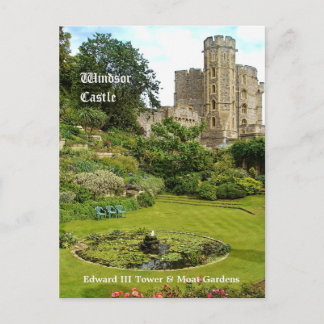 Windsor Castle - Edward III Tower & Moat Garden Postcard