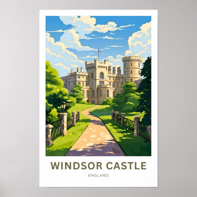 Windsor Castle England Travel Print (Front)