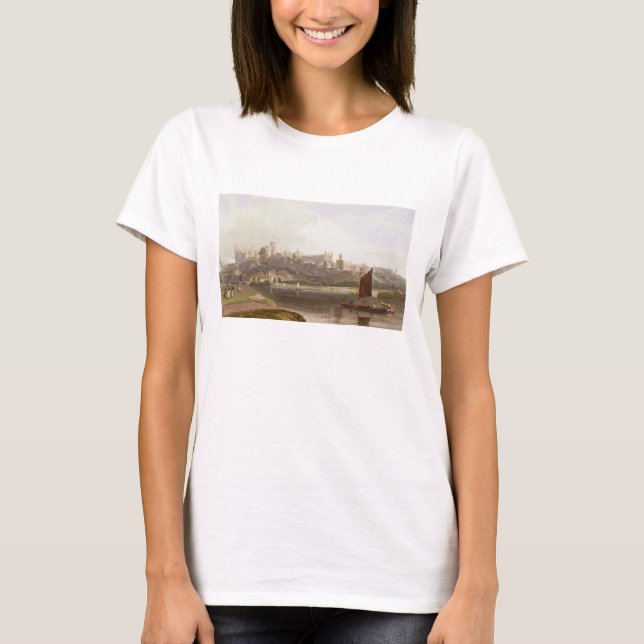 Windsor Castle from the River Meadow on the Thames T-Shirt (Front)