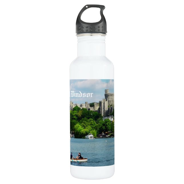 Windsor Castle from the Thames Water Bottle (Front)