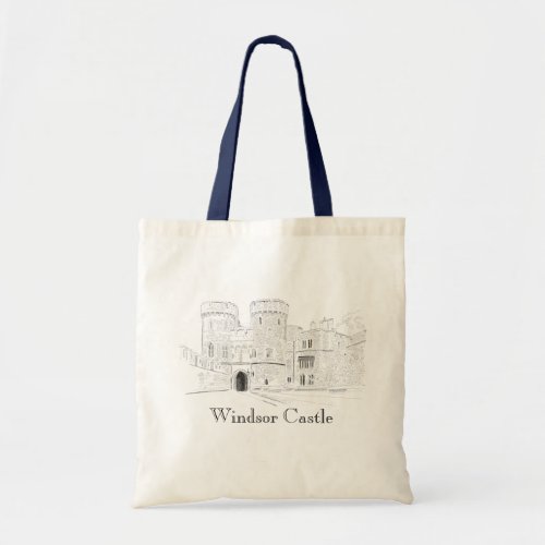 Windsor Castle Iconic Landmark Illustration Tote Bag