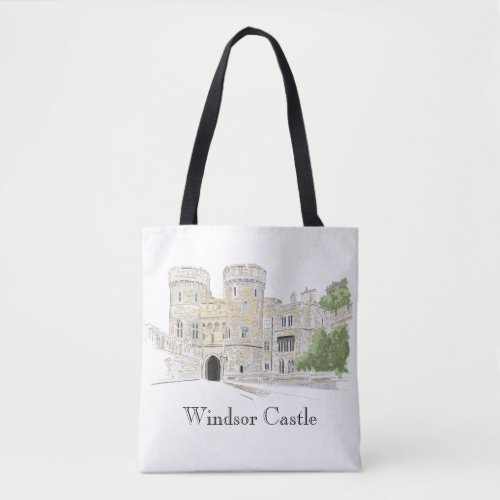 Windsor Castle Iconic Landmark Illustration Tote Bag