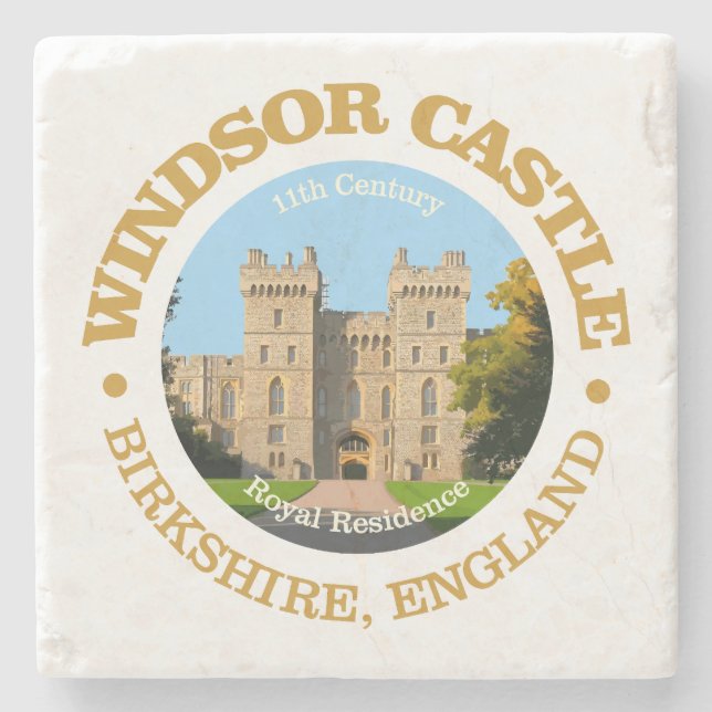 Windsor Castle Stone Coaster (Front)