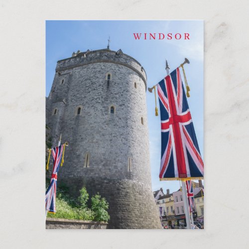 Windsor Castle tower view postcard