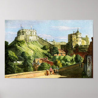 Windsor Castle Watercolor Painting Fine Art Print! Poster