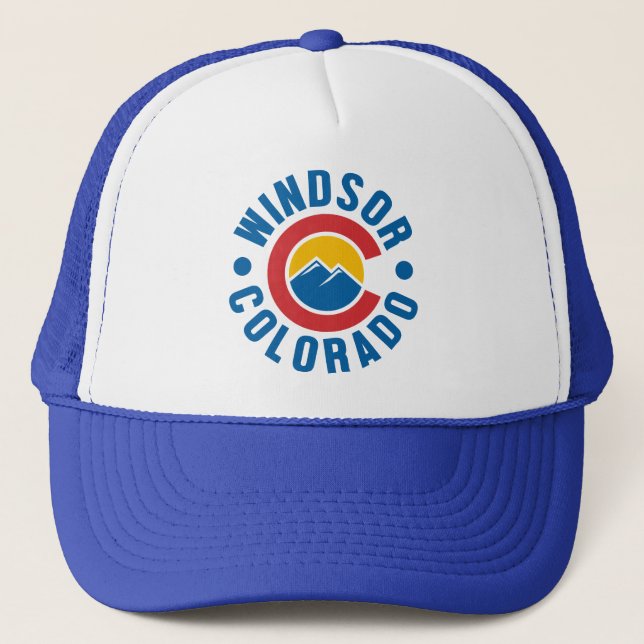 Windsor,Colorado Trucker Hat (Front)